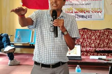 अग्निपीडित इन्द्र कठायतलाई कांग्रेस मकवानपुरगढीको ५० हजार सहयोग